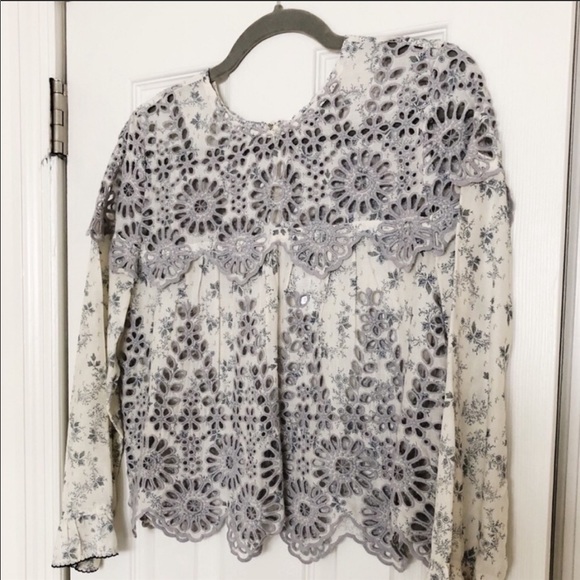 GANNI Emile Lace Top, Size 38 - Picture 2 of 6